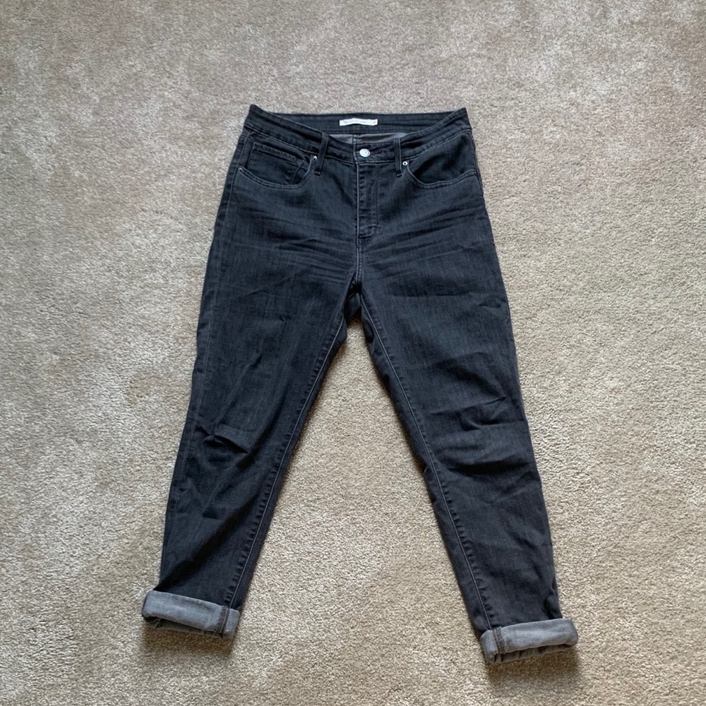 Grey Levi Skinny High Rise Jeans